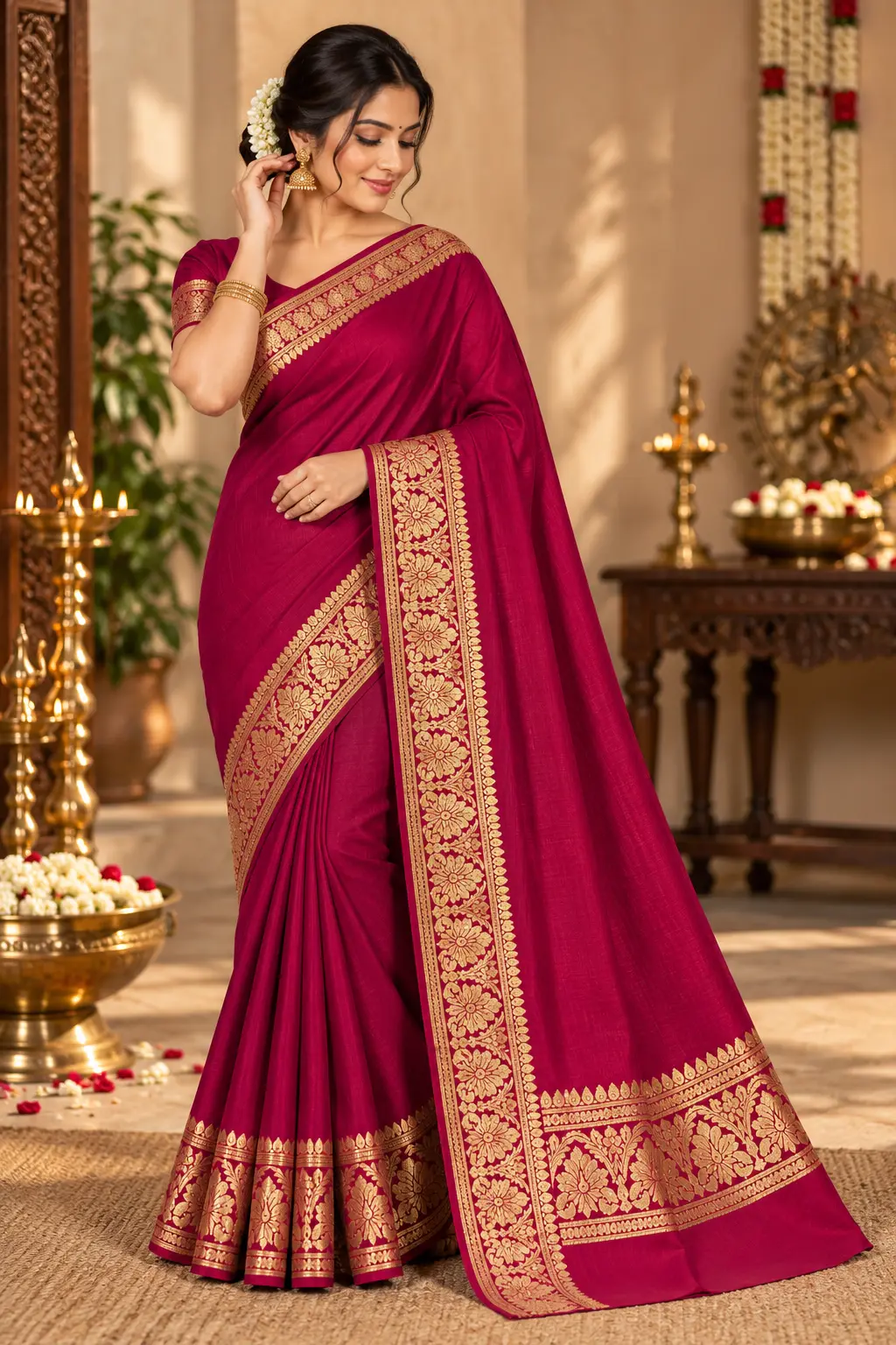 Linen Silk Saree